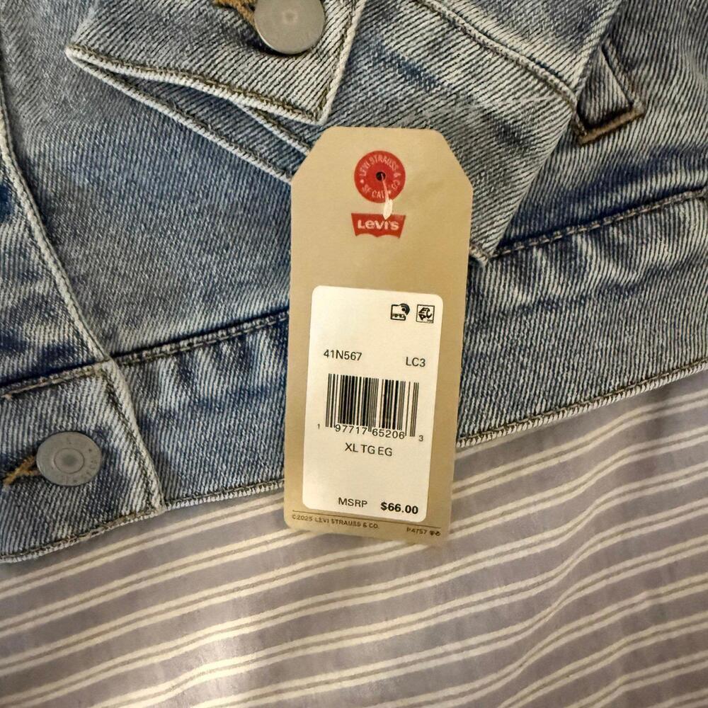 Levi’s kids oversized western denim trucker jacket - Picture 6 of 7